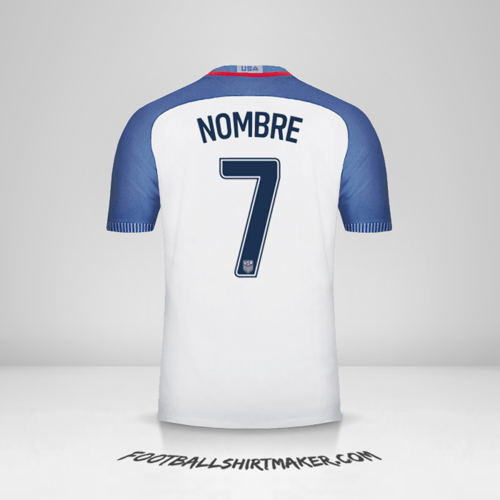 Jersey Estados Unidos 2016/17 -  nombre - 7