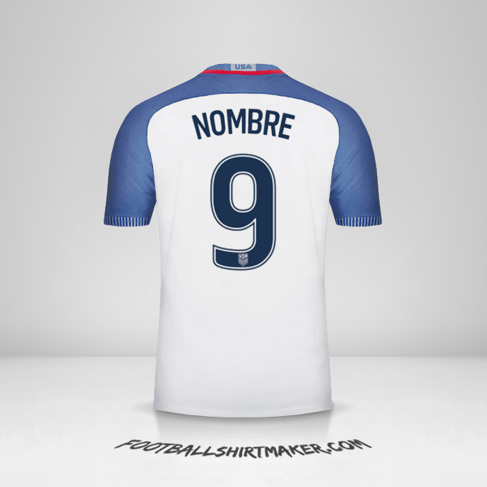 Jersey Estados Unidos 2016/17 -  nombre - 9