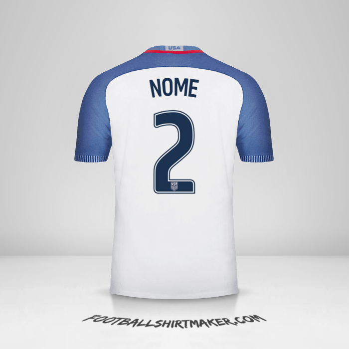 Camisola Estados Unidos 2016/17 -  nome - 2