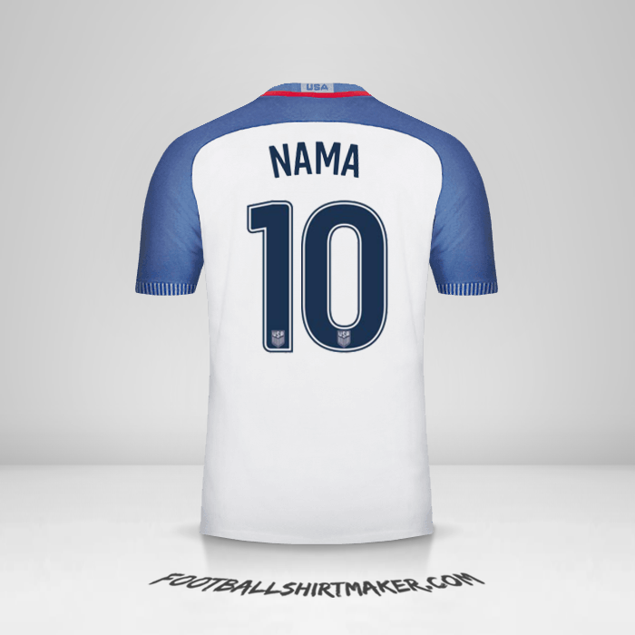 Jersey Amerika Serikat 2016/17 -  nama - 10