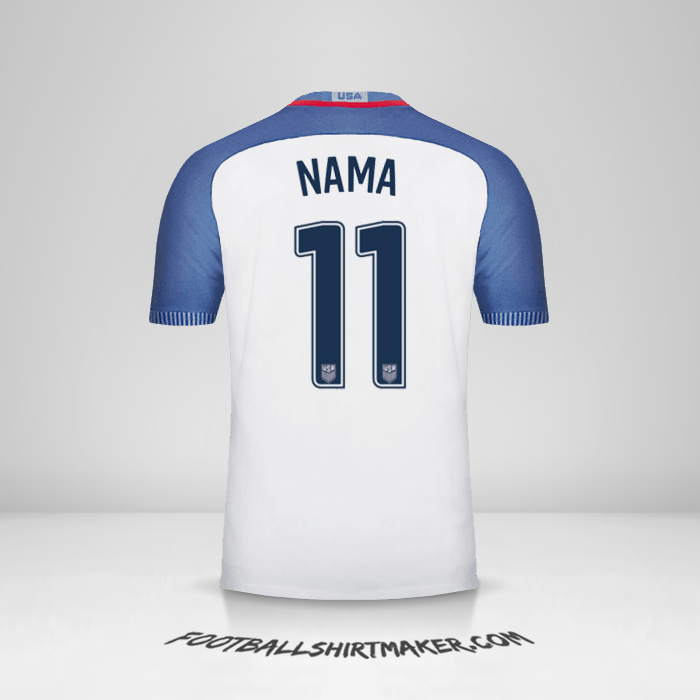 Jersey Amerika Serikat 2016/17 -  nama - 11