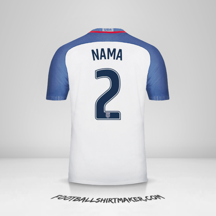 Jersey Amerika Serikat 2016/17 -  nama - 2