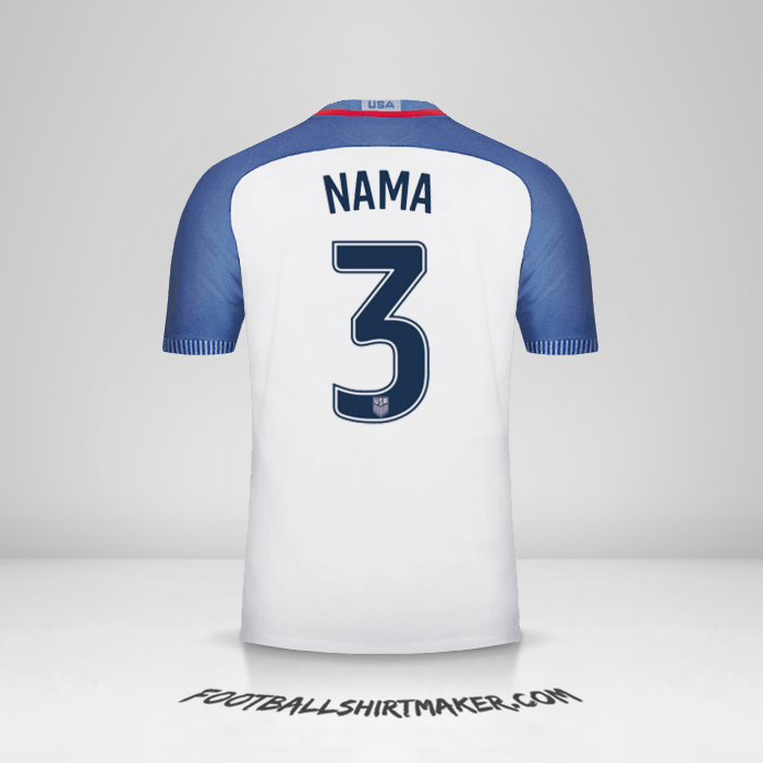 Jersey Amerika Serikat 2016/17 -  nama - 3
