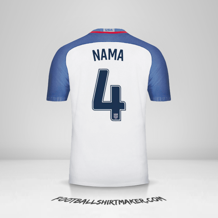 Jersey Amerika Serikat 2016/17 -  nama - 4