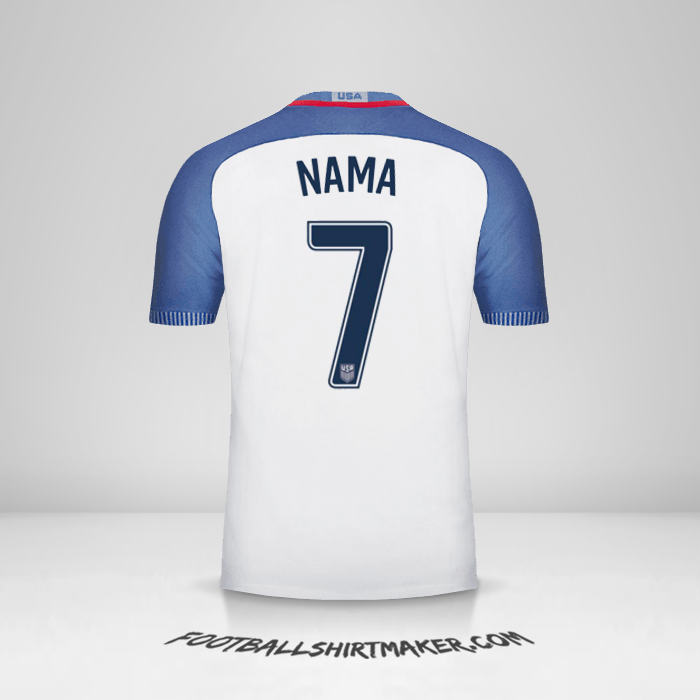 Jersey Amerika Serikat 2016/17 -  nama - 7