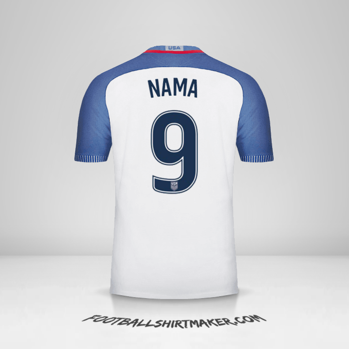 Jersey Amerika Serikat 2016/17 -  nama - 9