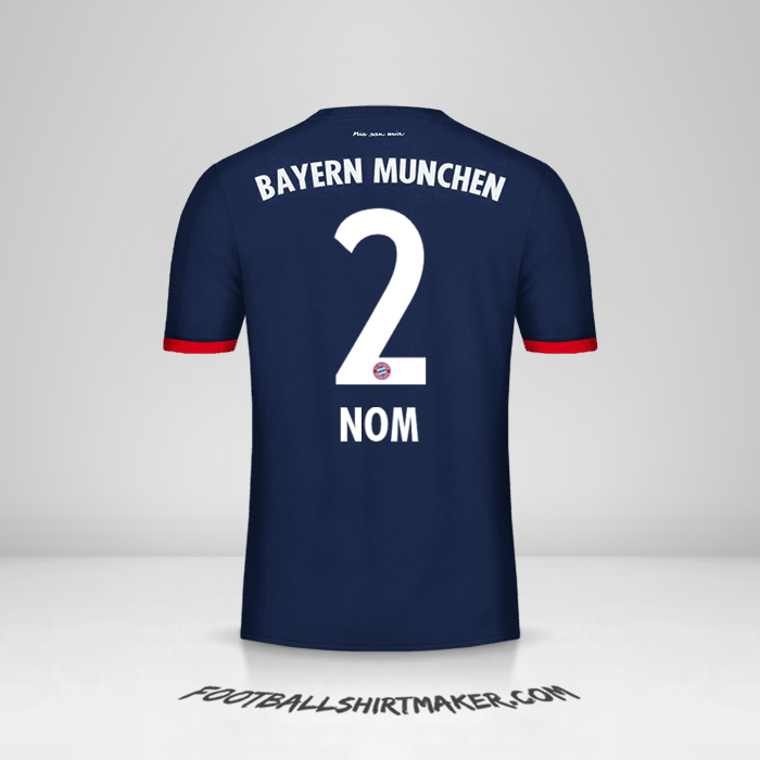 Maillot FC Bayern Munchen 2017/18 Extérieur -  nom - 2