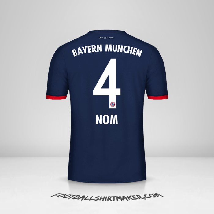 Maillot FC Bayern Munchen 2017/18 Extérieur -  nom - 4