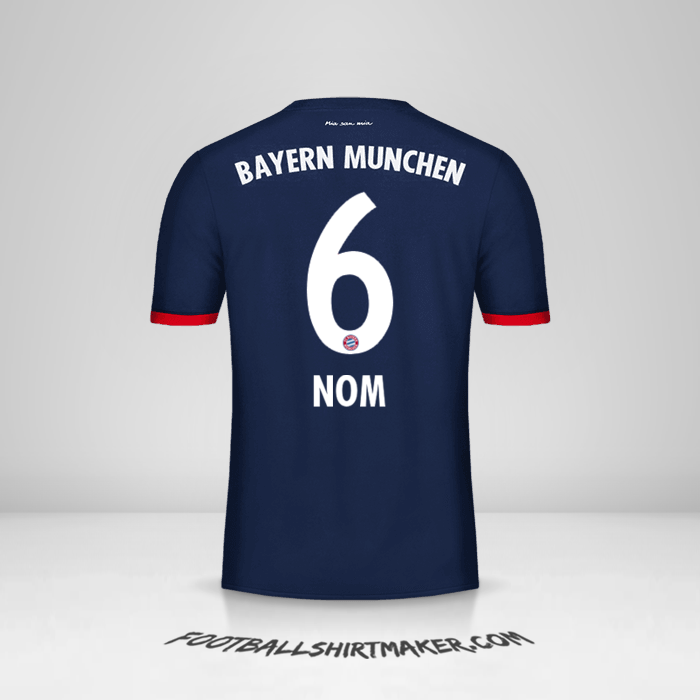 Maillot FC Bayern Munchen 2017/18 Extérieur -  nom - 6