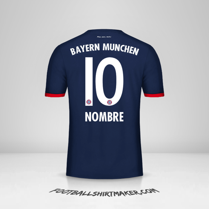 Camiseta FC Bayern Munchen 2017/18 Visita -  nombre - 10