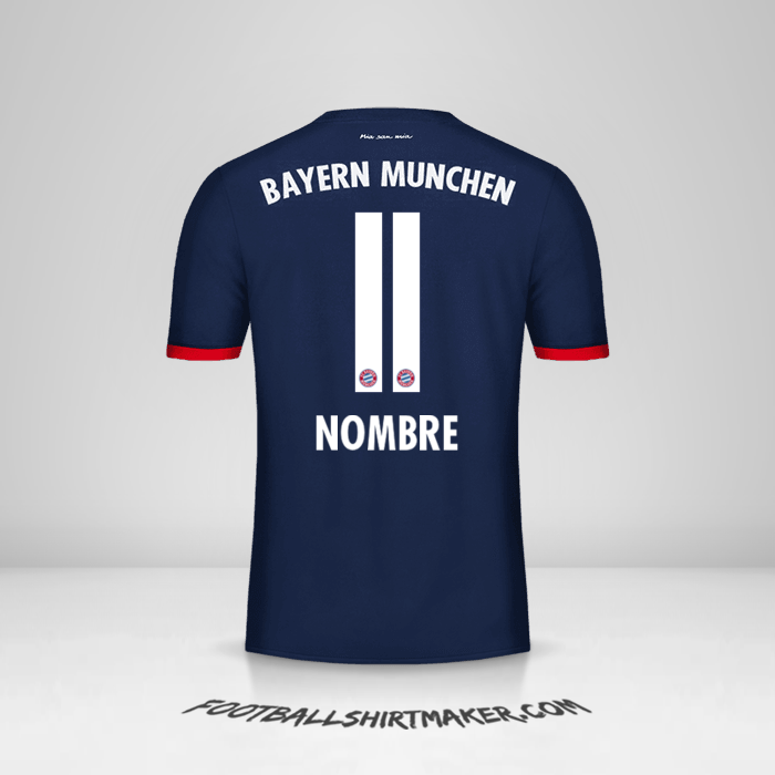 Camiseta FC Bayern Munchen 2017/18 Visita -  nombre - 11