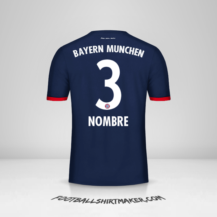 Camiseta FC Bayern Munchen 2017/18 Visita -  nombre - 3