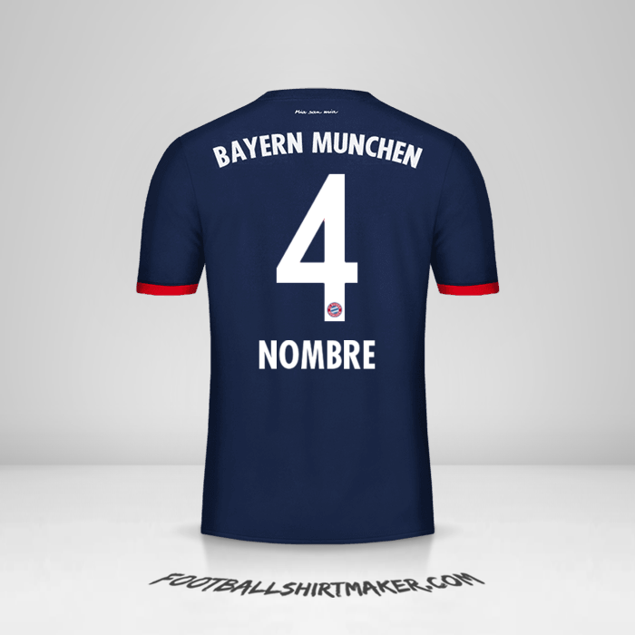 Jersey FC Bayern Munchen 2017/18 Visita -  nombre - 4