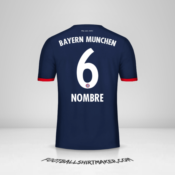 Camiseta FC Bayern Munchen 2017/18 Visita -  nombre - 6