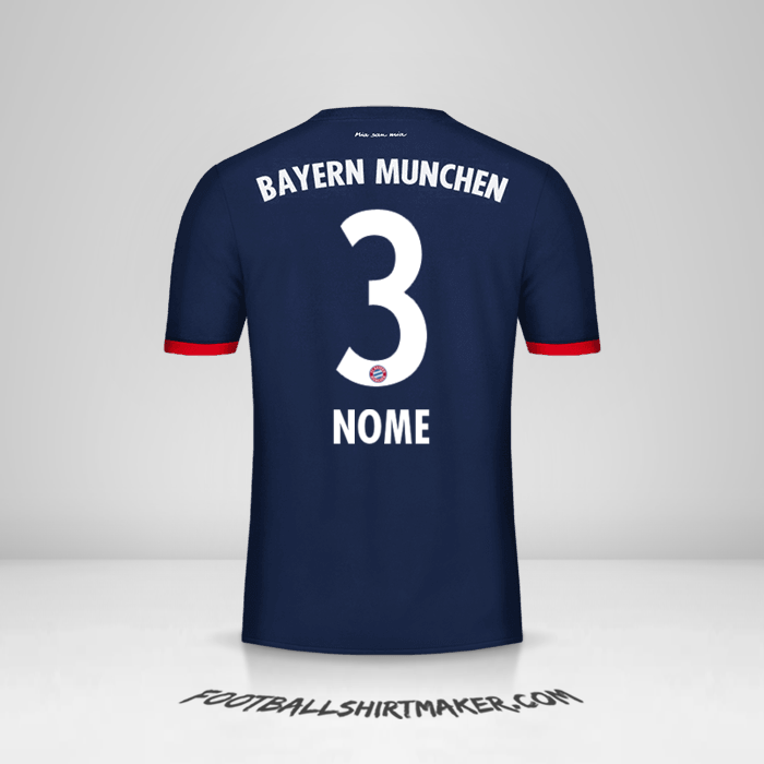 Maglia FC Bayern Munchen 2017/18 Seconda -  nome - 3