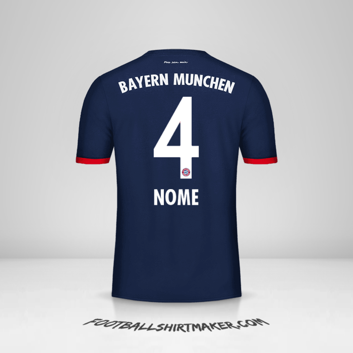 Maglia FC Bayern Munchen 2017/18 Seconda -  nome - 4