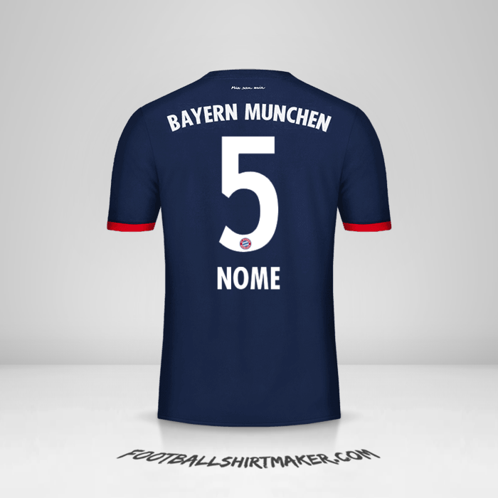 Camisa FC Bayern Munchen 2017/18 Alternativa -  nome - 5