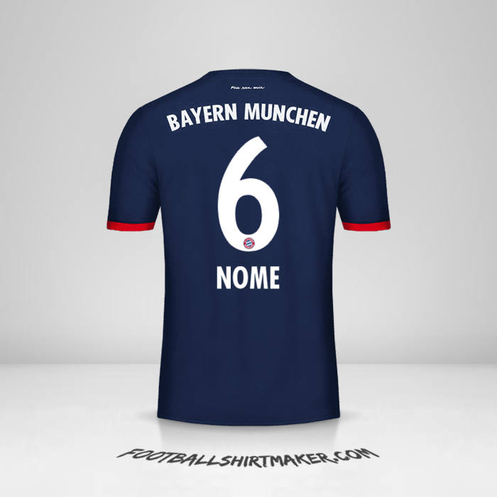 Maglia FC Bayern Munchen 2017/18 Seconda -  nome - 6