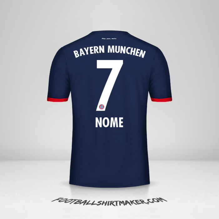 Camisa FC Bayern Munchen 2017/18 Alternativa -  nome - 7