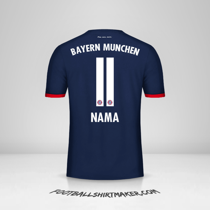 Jersey FC Bayern Munchen 2017/18 Alternatif -  nama - 11