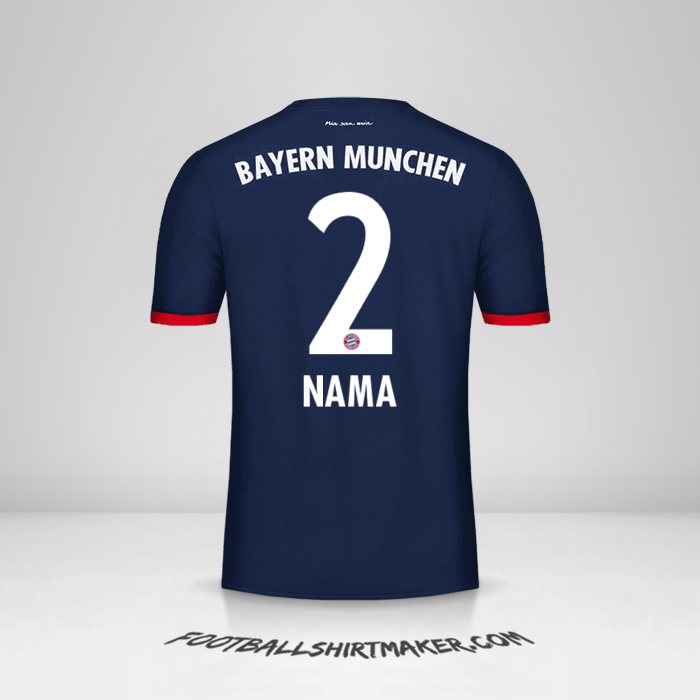 Jersey FC Bayern Munchen 2017/18 Alternatif -  nama - 2