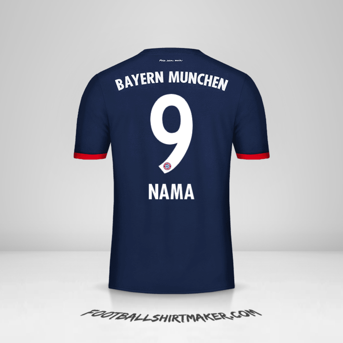 Jersey FC Bayern Munchen 2017/18 Alternatif -  nama - 9