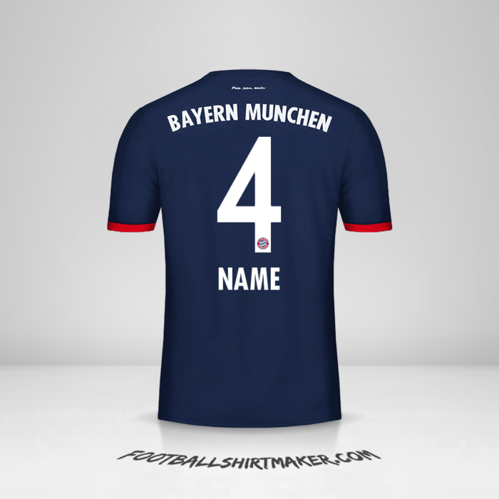 Shirt FC Bayern Munchen 2017/18 Away -  name - 4