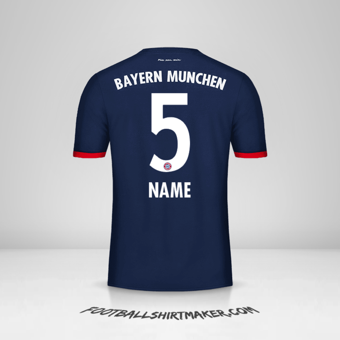 Jersey FC Bayern Munchen 2017/18 Away -  name - 5