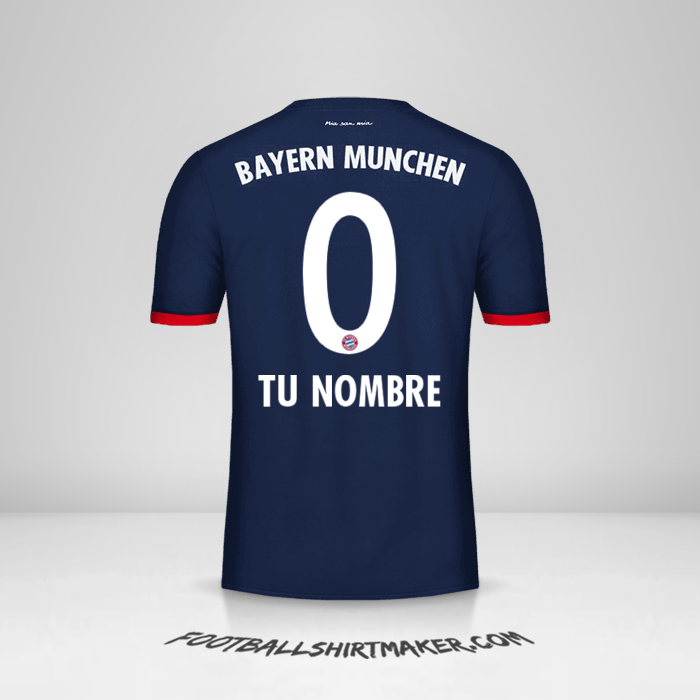 Jersey FC Bayern Munchen 2017/18 II -  tu nombre - 0