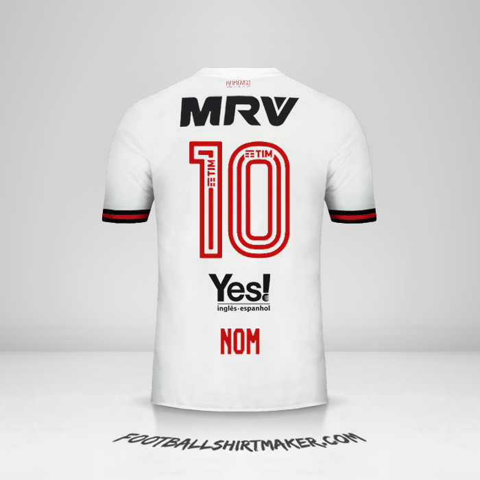 Maillot Flamengo 2017/18 Extérieur -  nom - 10