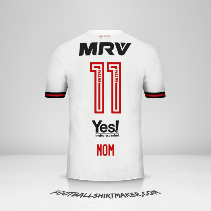 Maillot Flamengo 2017/18 Extérieur -  nom - 11