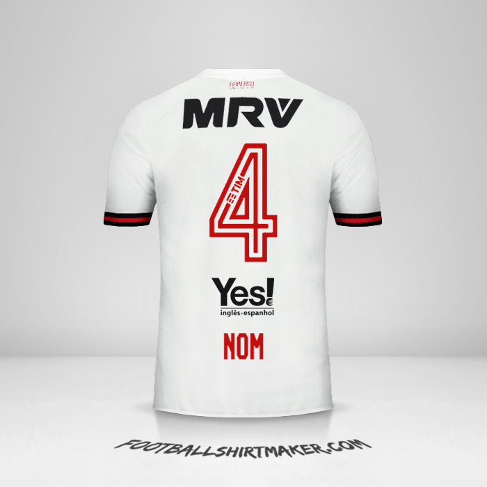 Maillot Flamengo 2017/18 Extérieur -  nom - 4