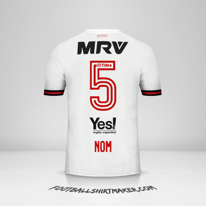 Maillot Flamengo 2017/18 Extérieur -  nom - 5