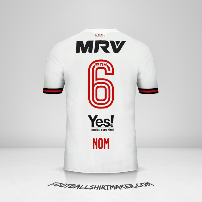Maillot Flamengo 2017/18 Extérieur -  nom - 6