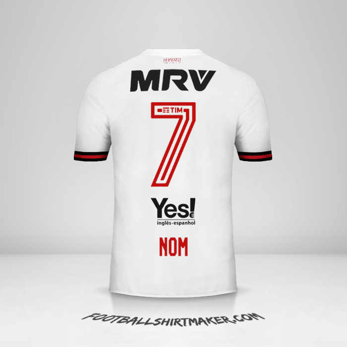 Maillot Flamengo 2017/18 Extérieur -  nom - 7
