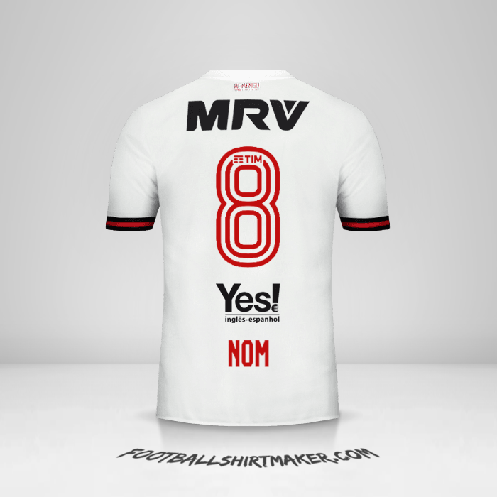 Maillot Flamengo 2017/18 Extérieur -  nom - 8