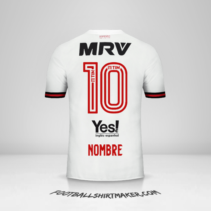 Camiseta Flamengo 2017/18 Visita -  nombre - 10