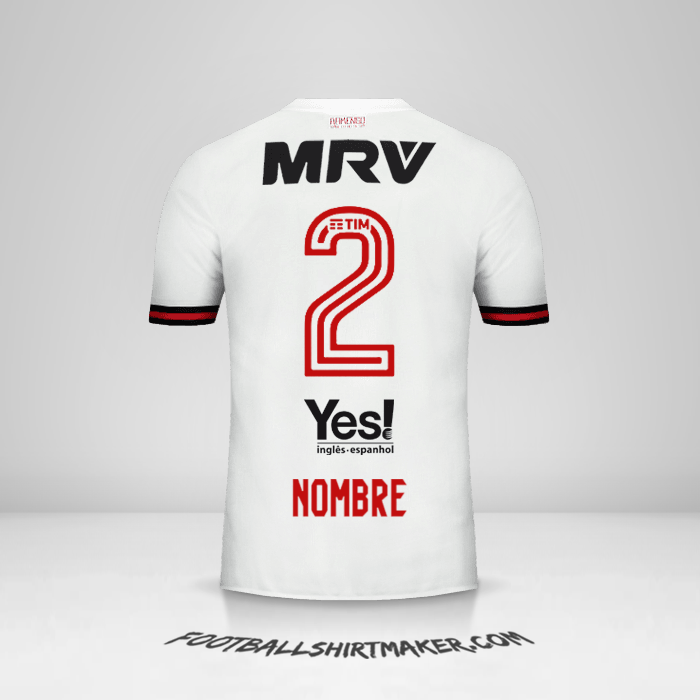 Jersey Flamengo 2017/18 Visita -  nombre - 2
