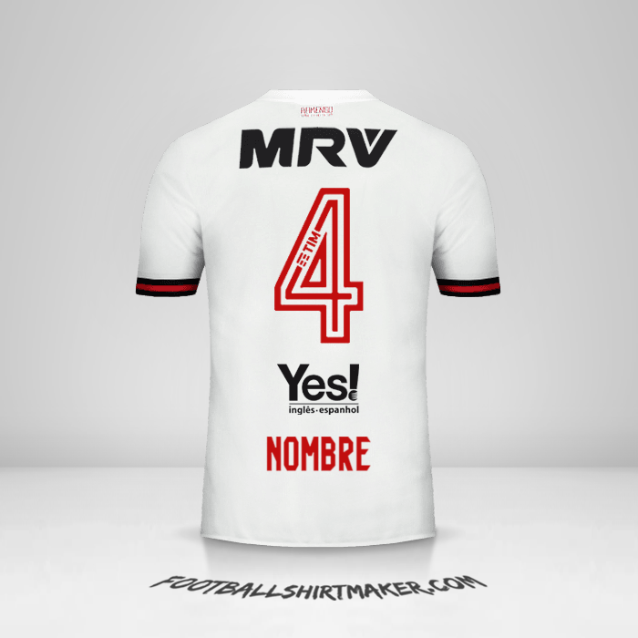 Jersey Flamengo 2017/18 Visita -  nombre - 4