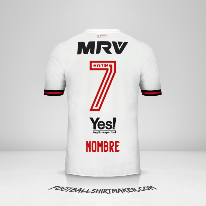 Camiseta Flamengo 2017/18 Visita -  nombre - 7