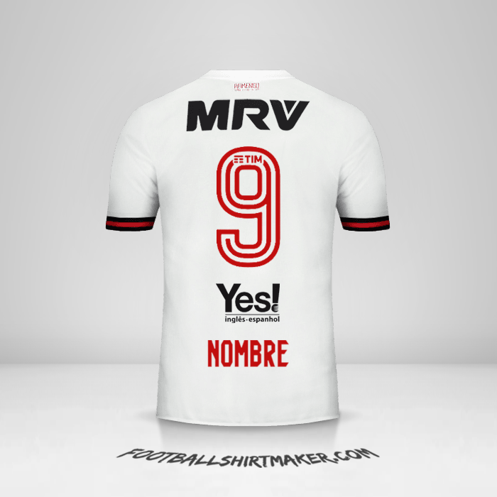 Camiseta Flamengo 2017/18 Visita -  nombre - 9