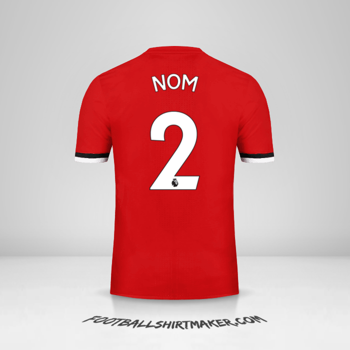 Maillot Manchester United 2017/18 -  nom - 2