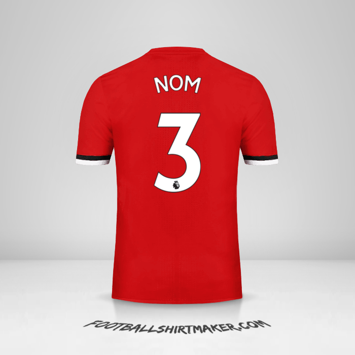 Maillot Manchester United 2017/18 -  nom - 3