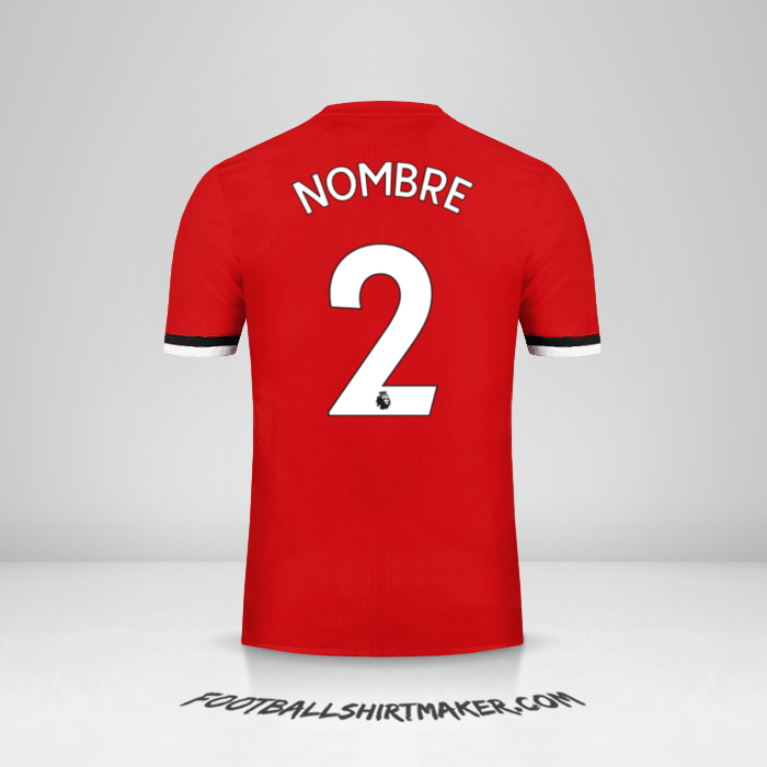 Jersey Manchester United 2017/18 -  nombre - 2