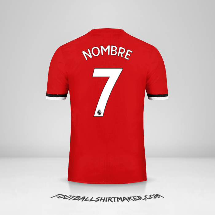 Jersey Manchester United 2017/18 -  nombre - 7