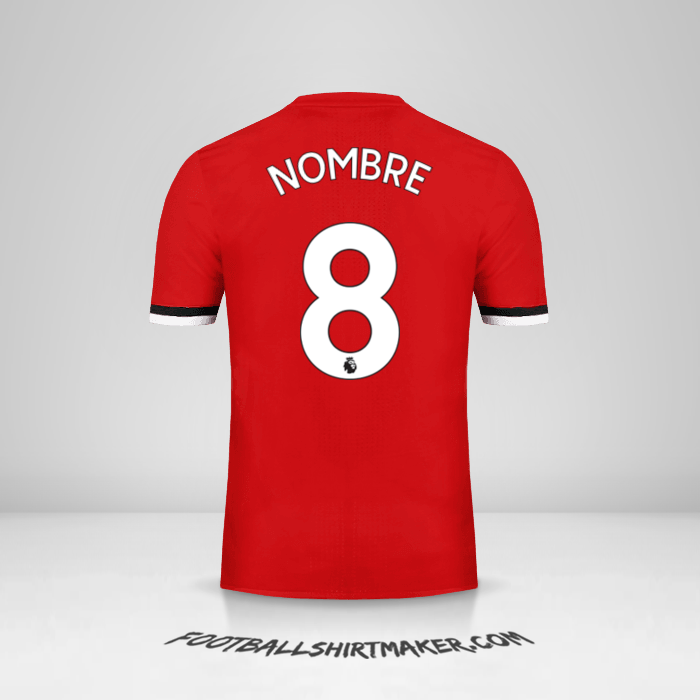 Camiseta Manchester United 2017/18 -  nombre - 8