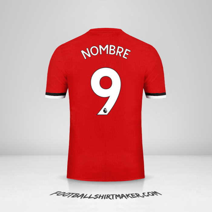 Jersey Manchester United 2017/18 -  nombre - 9