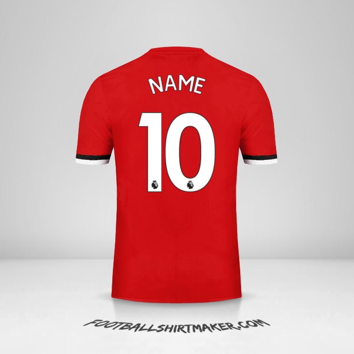 Jersey Manchester United 2017/18 -  name - 10