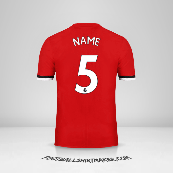 Jersey Manchester United 2017/18 -  name - 5