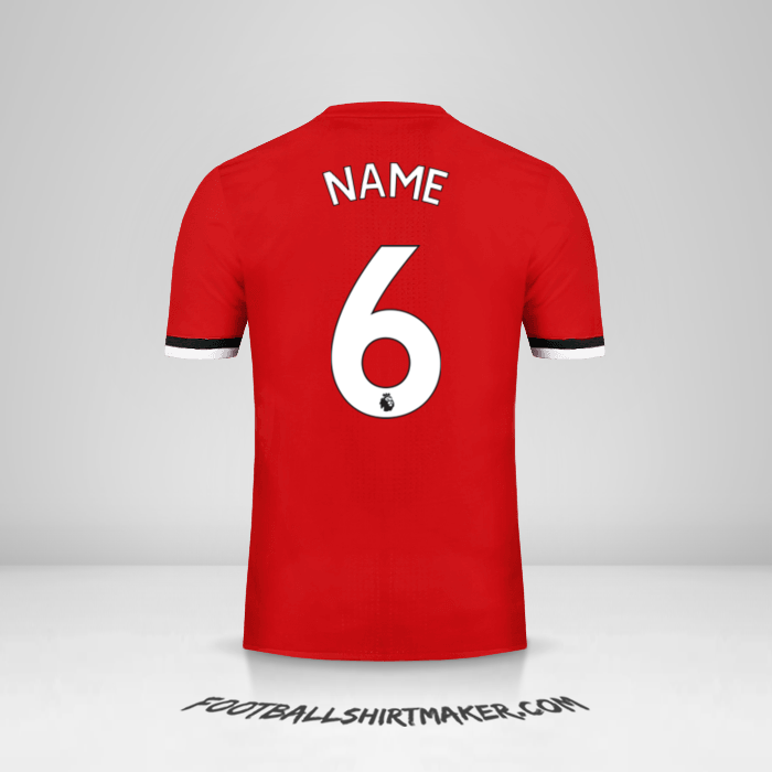 Jersey Manchester United 2017/18 -  name - 6